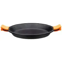 BRA Efficient - Paella Pan, 40 cm, Gietaluminium met Teflon Platinum Plus Antiaanbaklaag zonder PFOA, Handgrepen in