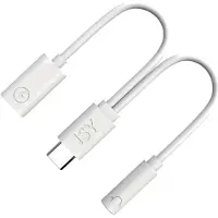 ISY Adapter Usb-c Naar 3.5mm/usb-c Wit (ika 1001)