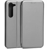 Beline Serie - Samsung Galaxy S23 Plus Hoes - Staalgrijs - Flap Cover - Magnetische Sluiting