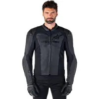 Alpinestars Faster V3 Leren combi-jack Zwart 48, Mannen
