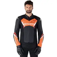 Alpinestars Faster V3 Motorfiets leren jas Maat