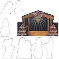 Orion Stalen koekjesvormpjes voor Kerstmis, 12 cm, 7 stuks.