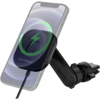 Spigen Geschikt voor iPhone Mag OneTap Vent Car Holder Charger 7.5W - Zwart