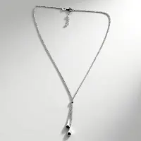 Cavill - 925 Sterling Zilveren Ketting 45-50cm - Elegante Minimalistische Zilveren Hanger 55x15 mm - Lichtgewicht 5,5g - Voor Dames