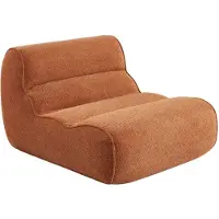Sweeek Loungestoel, 1 zits fauteuil van chenille stof Terracotta