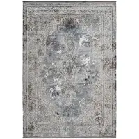 Muratap Luxury picasso elysee vloerkleed laagpolig luxe tapijt soft fluweel zilver- 120x170 cm