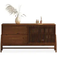 Idimex ADAMO-dressoir 145 cm van massief hout – afwerking in kastanje