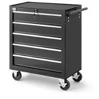 HBM gereedschapswagen 5 laden, 62 cm, zwart