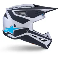 Alpinestars S-M3 Heat Zwart Mat Zilver Crosshelm Maat XS
