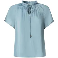 Pepe Jeans Pepe Jeansvoor vrouwen. PL3051273 Blouse Lux blauw (XS), Casual, Polyester, Korte mouwen