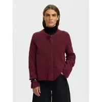Selected Wolmix Vest Dames Rood XL