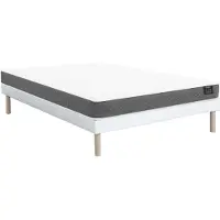 Vente-unique Set 140 x 190 cm gestoffeerde bedbodem + matras met pocketveren dikte 20cm - ENOROS van YSMÉE