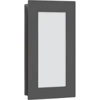 LCD Wandlamp buiten met bewegingssensor 3008, alu / grijs / zink, Roestvrij staal, Modern
