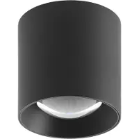 LCD LED buiten plafondlamp 5172, grafiet, 9 cm, metaal, IP54 CCT 5172, zwart, Aluminium, Modern, LED plafondlamp