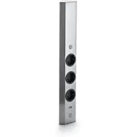 Thebo Energie-stopcontact ST 3081/3 USB, uitgevoerd in edelstaal, met 3 stopcontacten en een USB-oplaadstation / meerwegstekker / hoekstopcontact