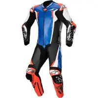 Alpinestars Absolute V2 1-Delig Pak Metallic Blauw Zwart Wit Rdfl Maat 56