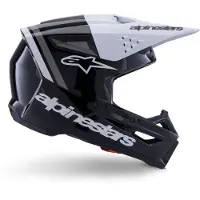 Alpinestars S-M3 Radium Zwart Wit Grijs Crosshelm Maat L