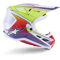 Alpinestars S-M7 Fuse Wit Multikleur Crosshelm Maat XL