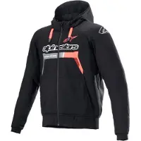Alpinestars Chrome Ignition Hoodie Zwart Rood Fluo Maat 2XL