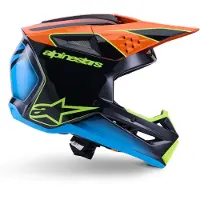 Alpinestars AlpinestarsS-M3FrayZwartBlauwOranjeCrosshelm Maat M
