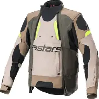 Alpinestars Halo Drystar Jas Donker Kaki Zand Fluo Geel Maat 2XL