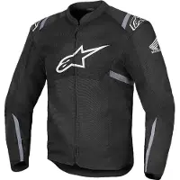 Alpinestars Honda T-Sps Air V2, stoffen jas ,zwart/donkergrijs/lichtgrijs ,S