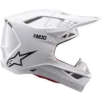 Alpinestars Supertech S-M10 Solid Helm Ece 22.06 Wit Glanzend Maat XL