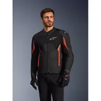 Alpinestars AST V3 Air, stoffen jas ,Zwart/Donkergrijs/Neon-Rood ,L