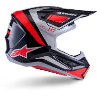 Alpinestars AlpinestarsS-M7RiseZwartZilverRoodCrosshelm Maat S