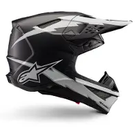 Alpinestars Supertech S-M10 Ampress Helm Ece 22.06 Zwart Wit Mat Maat XL