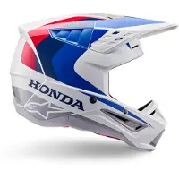 Alpinestars Honda S-M5 Helm Ece 22.06 Wit Blauw Rood Glanzend Maat XL