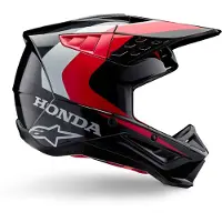 Alpinestars Honda S-M5 Helm Ece 22.06 Zwart Rood Glanzend Maat XS