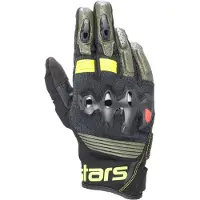 Alpinestars Harok, handschoenen ,Zwart/Donkergroen/Neon-Geel ,S