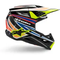 Alpinestars S-M3 Youth Wurx Zwart Geel Fluo Blauw Rood Offroad Helm Maat S