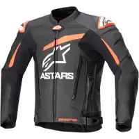 Alpinestars GP Plus V4 Leren Jas Zwart Rood Fluo Wit Maat 52