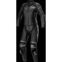 Alpinestars Stella Gp Plus 2 Pc lederen pak Zwart Metallic Grijs Maat 46