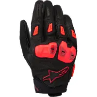 Alpinestars SP X 7, handschoenen ,Zwart/Donkerrood/Neon-Rood ,XL