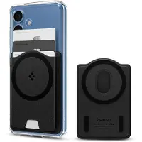 Spigen Valentinus MagFit+ - Magnetische Kaarthouder voor Pasjes - Compatibel met MagSafe - Pasjeshouder voor 3 Kaarten - Ook geschikt voor S25-Serie - Zwart
