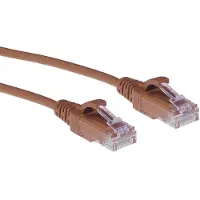 ACT DC9251 LSZH U/UTP CAT6 Datacenter Slimline Patchkabel Snagless | RJ45 connectoren | Bruin | 1,5 meter