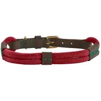 Hunter Halsband Malia - Hondenhalsband - 60 cm Wijnrood Donkerbruin M-L