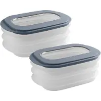 Sunware Sigma Home vleeswarendoos - Set van 2 - Transparant/Blauw