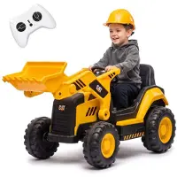 Sun baby Elektrische Bouwlader vanaf 3 jaar, constructie lader met mp3-speler, afstandsbediening, claxon, motorgeluid