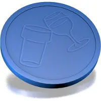 Combicraft Reliëfmunten bier en wijn grijs - 250 stuks