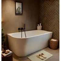 Badplaats Ligbad isia 170 x 80 x 58 cm half vrijstaand bad hoogglans -