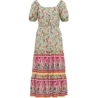 Usha Zomerjurk pastelgroen / gemengde kleuren