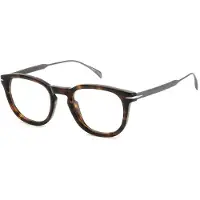 David Beckham DB 7122 49/22/150 Havana donker ruthenium Acetaat monturen MAN DB 7122