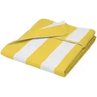 Beautissu Ligbed Handdoek 75x200 cm Cassis – 100% Katoen Handdoek voor Ligstoel met Antislip Kap 15 cm, Hoes voor Zonnebed Tuin, Strand of Zwembad, Zacht en Absorberend, Geel Gestreept
