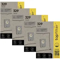 Top Filter Set van 4 pakketten van 4 stofzuigerzakken 64329 voor Hoover Freespace EVO TopFilter Premium