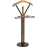 Idimex Kledingrek FABIO met kleerhanger, broekhanger en opbergplank – Zwart/Vintage