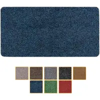 ANRO Deurmat Blauw 80x40cm – Schoonloopmat Antislip Wasbaar Voordeur Hal Binnen & Buiten Op Maat
